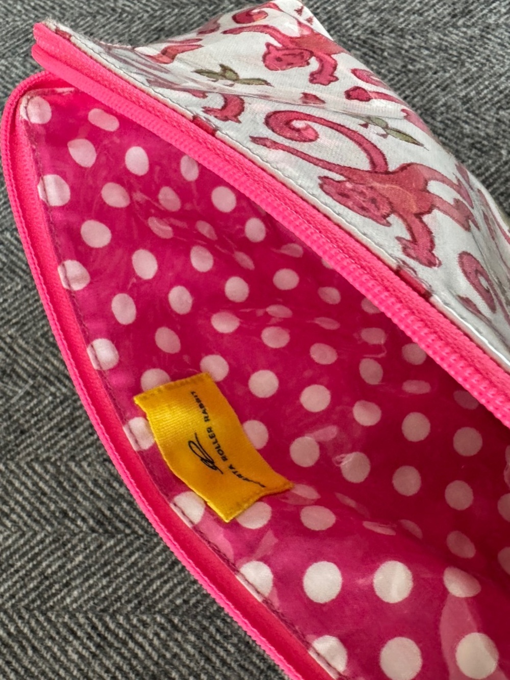 NWOT, ROBERTA ROLLER RABBIT, MAKEUP BAG - Picture 7 of 14